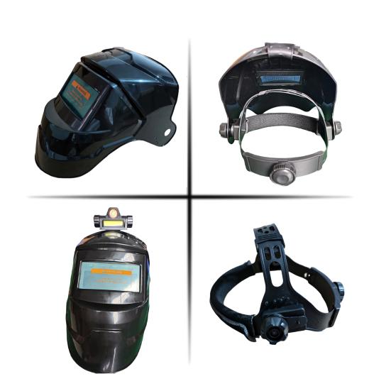 Auto-Darkening Welding Helmet with Headlight Lightweight Arc Proof Mask Multifunctional Welding Shield for Various Applications