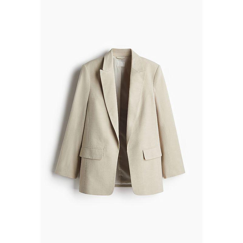 

HM Женский костюм 2025 Лето Новый Лиоцелл Смесовый Повседневный Профессиональный Костюм для Поездок Верхняя одежда 1261102