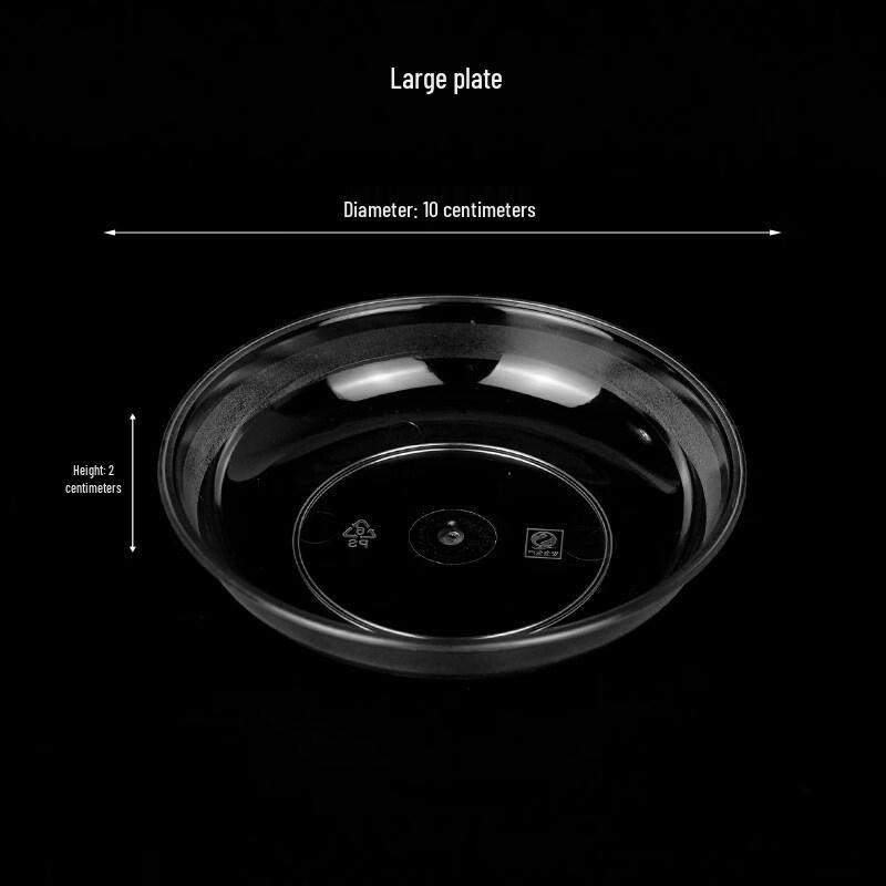 ZISIZ Disposable Crystal Plastic Plates