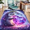 Sleepy Hedgehog Dreams Office Rug Chair Mat, Game Carpet, Suitable for Front Door, Bedroom, Living Room, Desk, Holiday Gift