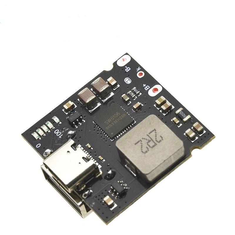 1Pcs Type-C Usb Dc 5V To 3.7V 4.2V Lithium Battery 4A Pd 18W Fast Charge Module 1S Bms 18650 Li-Ion Charging Discharging Board