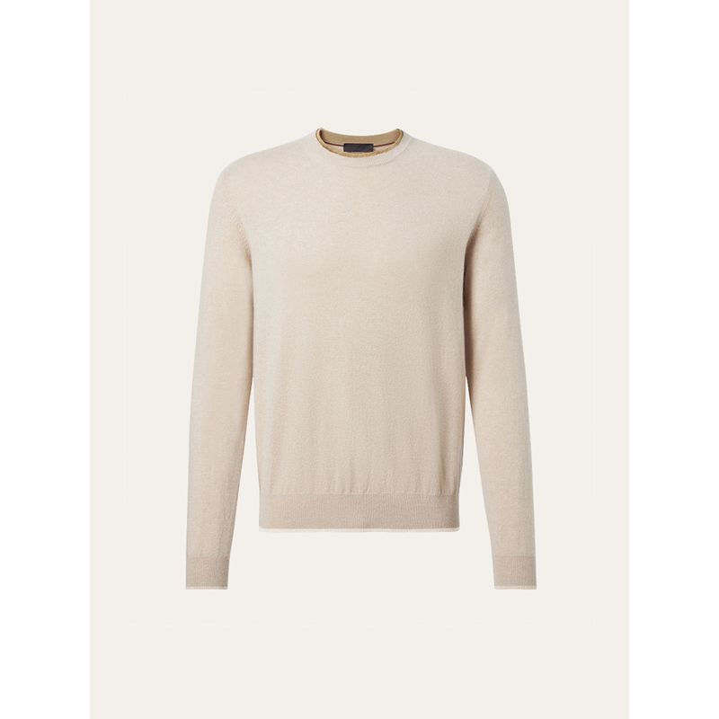 American-Style Light Luxury Old Money Style Wool and Silk Double-Layer Collar Sweater for Men, Winter Base Layer, Export Men's Knitwear