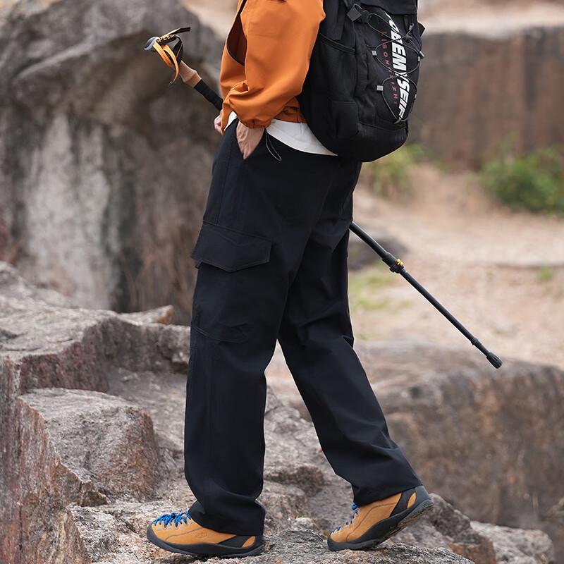 Fengmao Men's Casual Multi-Pocket Straight-Leg Cargo Pants