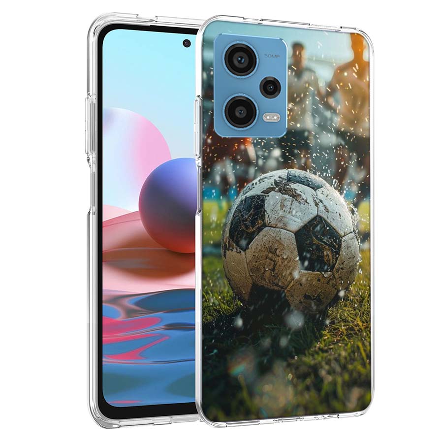 Football Field Phone Case For Redmi Note 13 12 14 15 Pro Plus 13R 11 11T 11E 11S 10 Pro 10S 9 9S Cover Cell Clear TPU Capa Cases