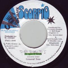 

7inch Record GENERAL TREES Dibi Dibi DJ NONE Black Scorpio 1999 Jamaica Reggae Ska Dub Used