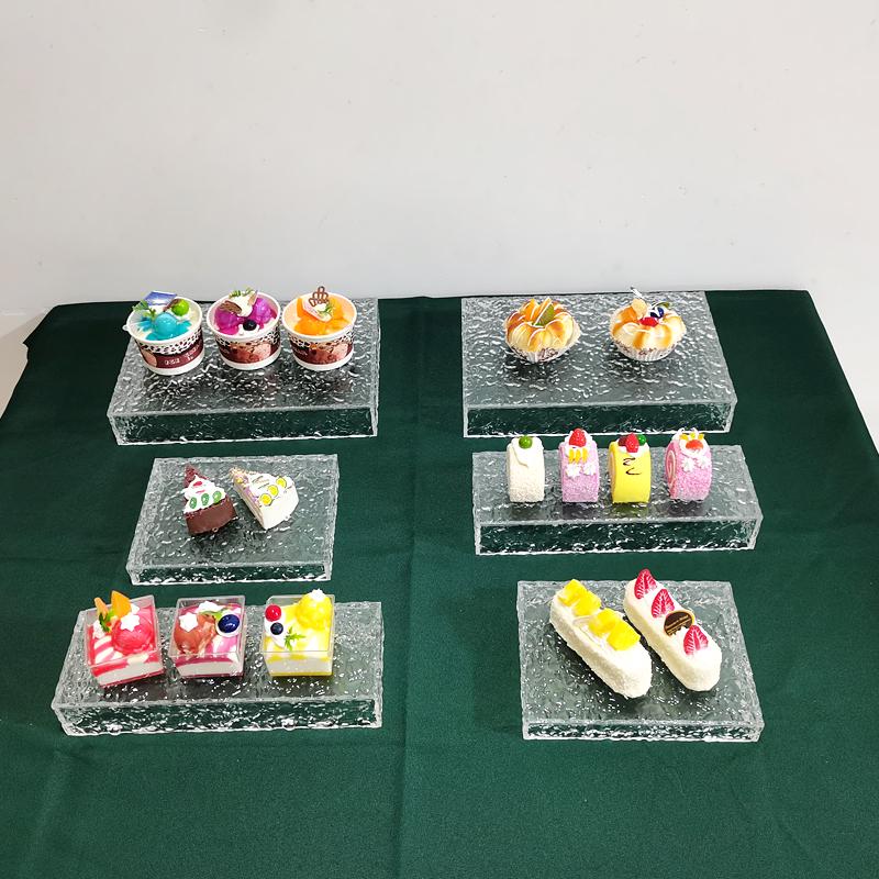 Acrylic Ripple Dessert Display Stand for Weddings and Buffets