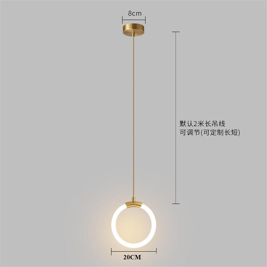 Modern Einfache Schlafzimmer Nachttisch LED Pendelleuchten Kreisringe LED Hängelampe Kücheninsel Geschäft Bar Café Lange Linie Kronleuchter
