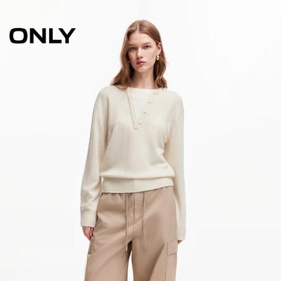 Women's Faux Two-Piece Knit Sweater