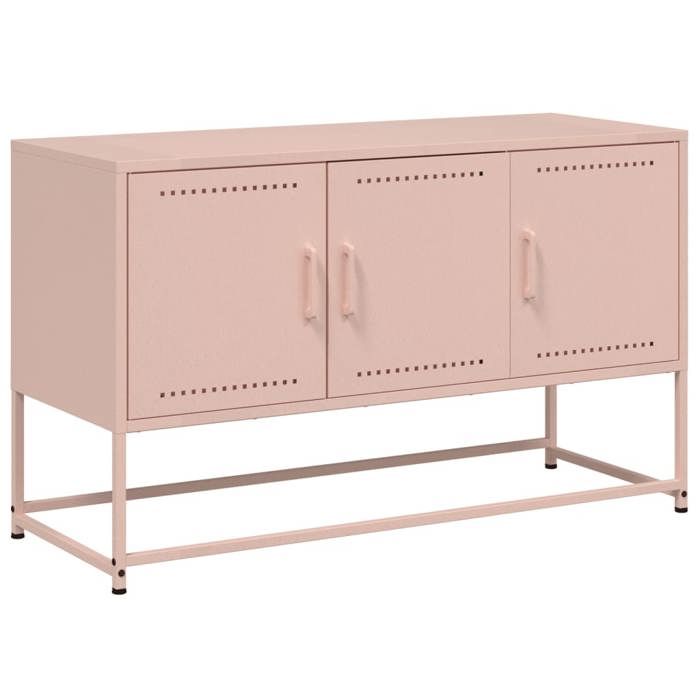 VidaXL TV Cabinet Pink 100.5x39x60.5 Cm Steel, TV Stand, TV Buffet, Media Unit, TV Bench, Hi-fi Cabinet, Center of 846477
