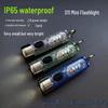 Waterproof LED Mini Keychain Flashlight: High-Intensity, Multifunctional, Quick Charge, ABS Pocket Emergency Light.