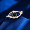 Crystal Pendant Devil Eye Brooch Pin Hollow Out Banquet Clothes Pin  Clothes Accessories