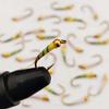 6/10Pcs/Set -Dry Flies Fly Fishing Flies Bait Brasshead Nymph White&Yellow Bait Fishing for Pike Trout Salmon Bass Fly Fishing Flies-Sizes#10