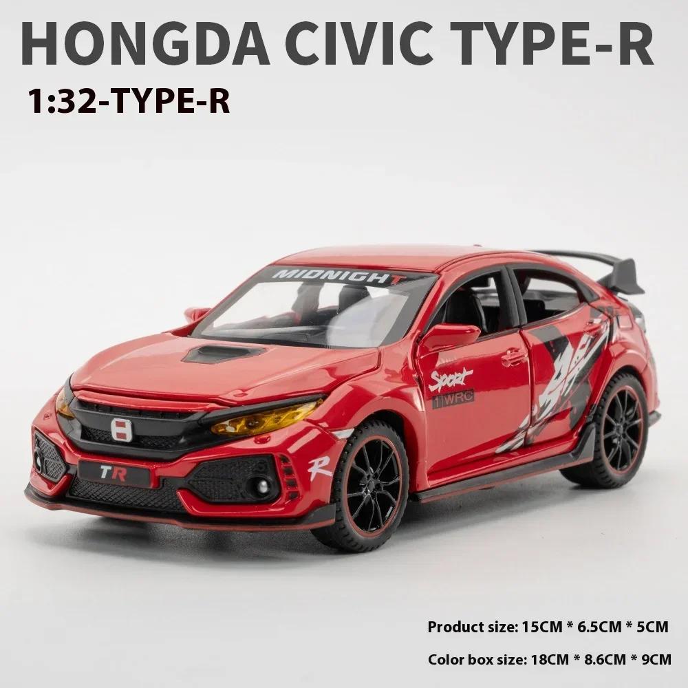 AAAX1 1 32 Honda Civic Type-R Super Modified Sport Car Alloy Metal Diecast Model Car Computer Desktop Ornaments Toys for Children