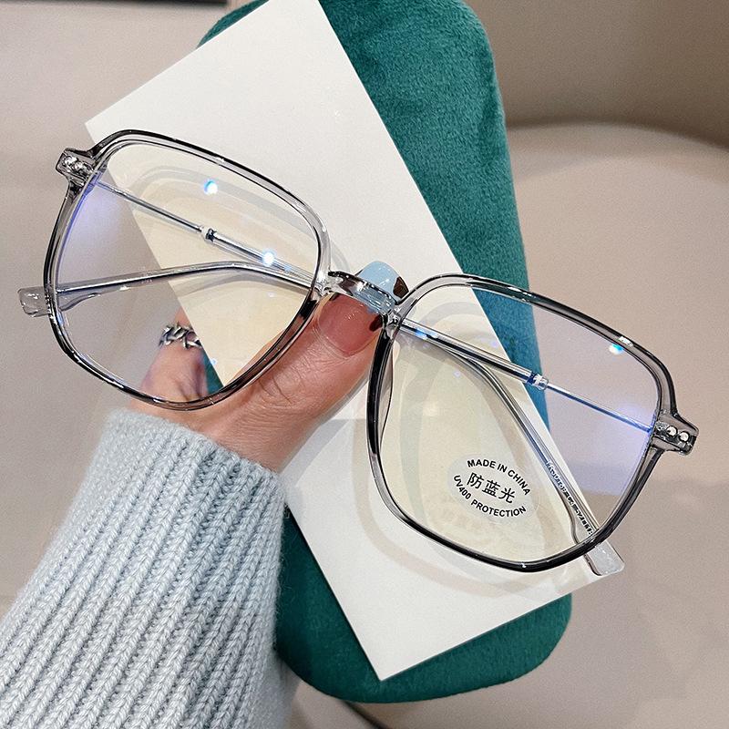 Transparent Computer Glasses Frame Women Men TR90 Anti Blue Light Presbyopia Eyeglasses Retro Oversized Square Reading Glasses