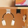 2 Pezzi Supporto Universale per Cuffie in Plastica Sotto Scrivania Gancio Adesivo a Parete Rastrelliera Porta Cuffie per Auricolari da Gaming