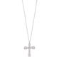 Matias Crystal Cross Necklace (Silver)