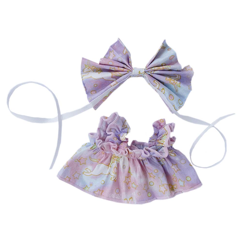 niannyyhouse 10cm, 15cm, 20cm Plush Clothes, Fruit Pattern Headwear, Dress, Dress-Up, Cotton Doll Accessories (A5, 10cm)