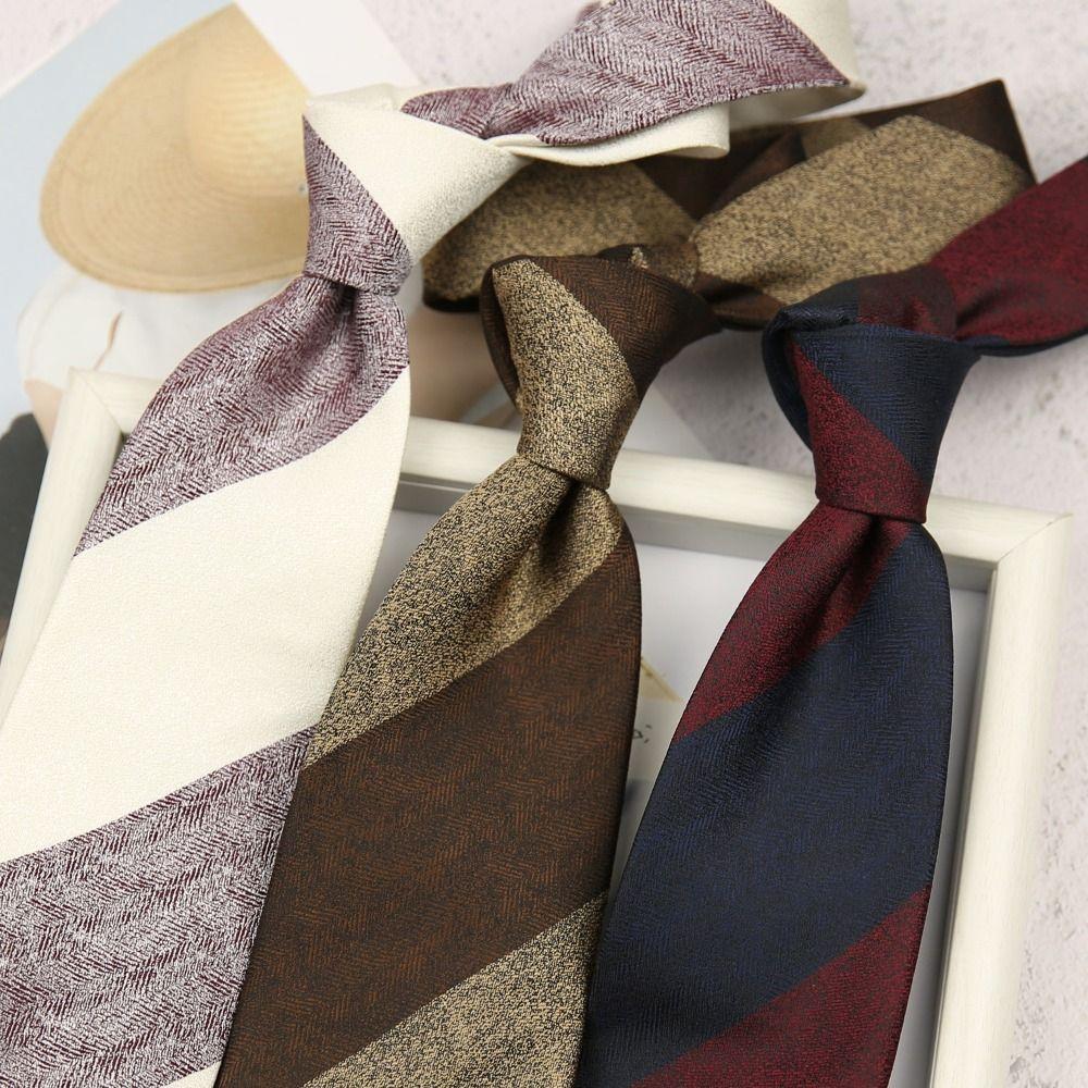 

Soft Striped Tie Polyester Men Cravat Fashion Shirt Necktie Boys