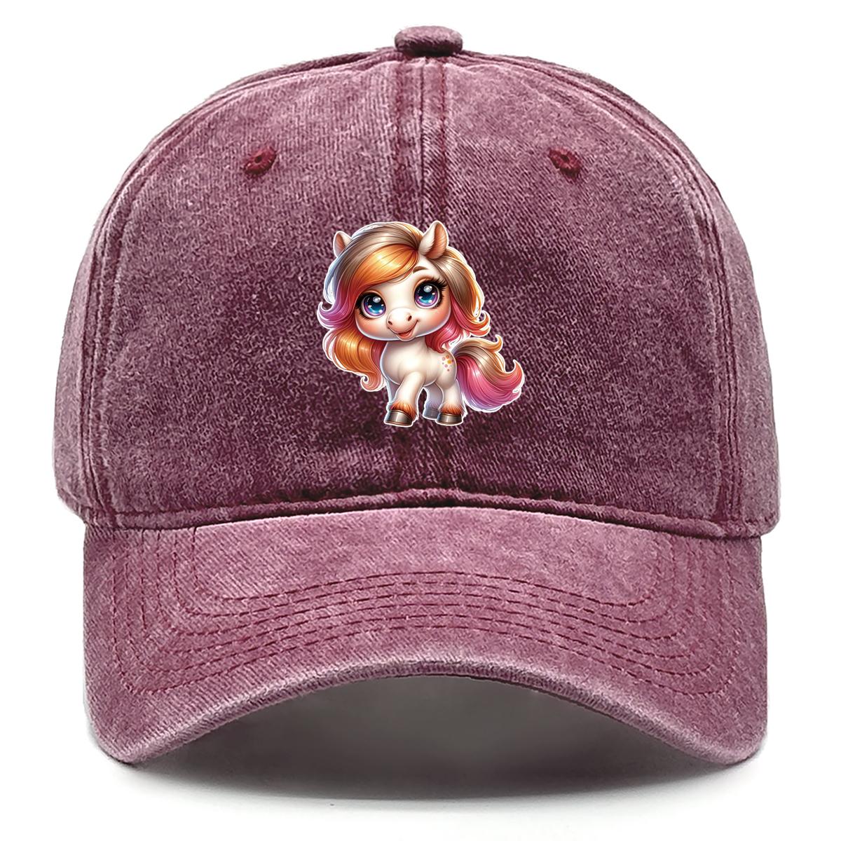 

Кепка-снэпбек от солнца с принтом единорога, животная папина шляпа однотонная с необработанным краем, повседневная неэластичная регулируемая бейсболка as the picture вино красного