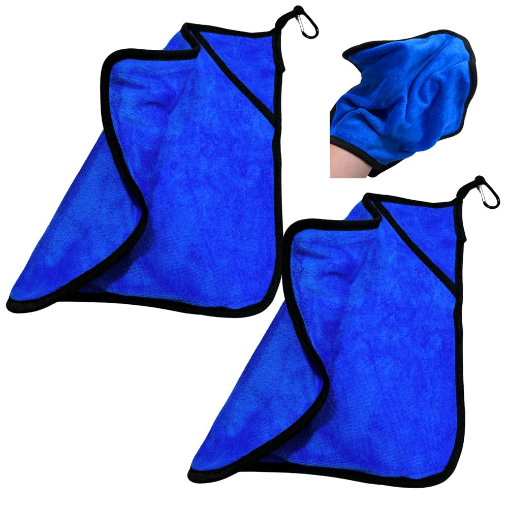 Thick Microfiber Fish Grips for Fishing Rod Car Outdoor Fish Grip Glove Substitute of Fishing, 30cm, Carabiner, Wiping, Washing, Use, Quick-Drying