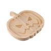 Cute Halloween Pumpkin Plate Wood Craft Cartoon Dessert Board Practical Wooden Plate Tray  Fruits