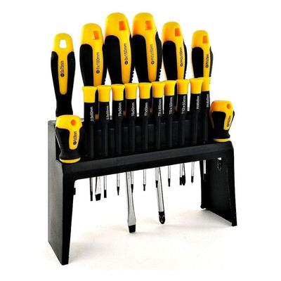 Screwdriver Set - SHOP-STORY - 18 Pieces - Magnetic Tips - Ergonomic Handles - Multifunctional