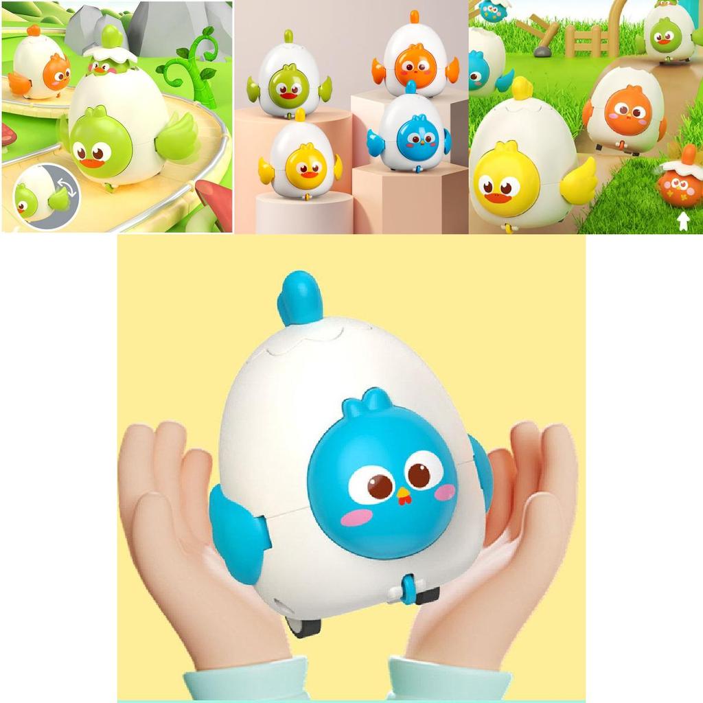 Colorful Cartoon Pet Egg Spring Loaded Toy Car For Kids Interactive Fun Experience
