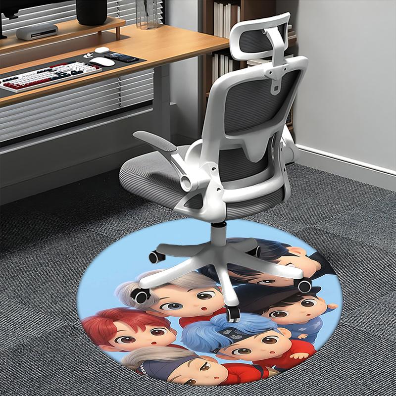 

Kpop boys Chair mat Round Rug-Office carpet, Non-slip, Suitable for Living Rooms, Bedrooms decor.1205397a 80cm by 80cm