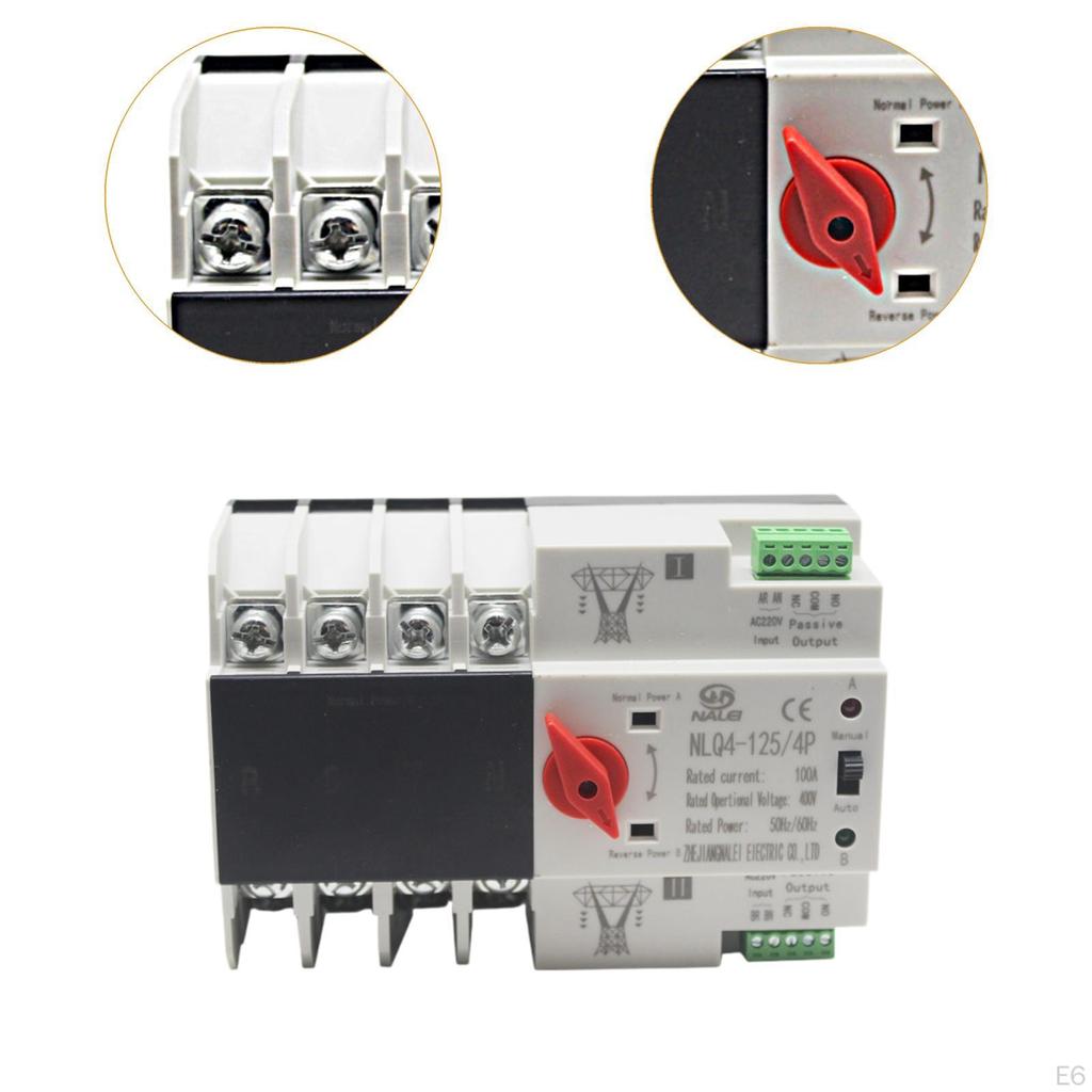 100A Doppel Power Automatische Transfer Schalter Robust Zuverlässig Leicht Installieren Schnelle Schalt