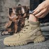 New Fashion Autumn And Winter Men's High Top Martin Boots Students Male Boys Trending Soft Sole Work Shoes Labor Protection Martin Sneakers