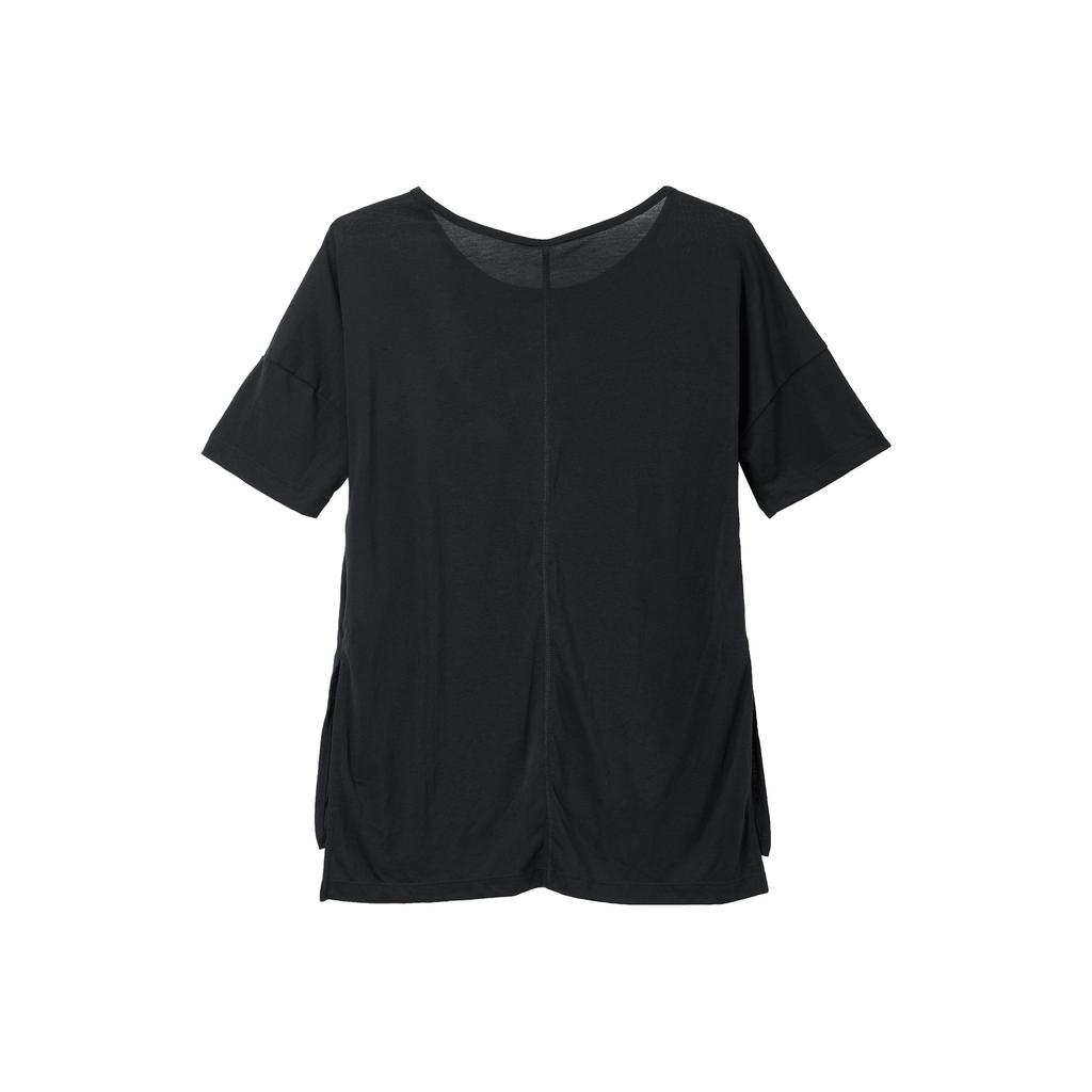 Nike Yoga Short Sleeve T-Shirt Women Tops Black CJ9327-010