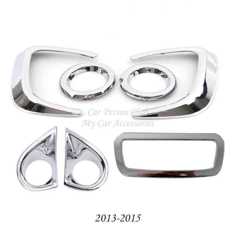 ABS Chrome For Mitsubishi ASX 2013- Front Rear Bumper Fog Lights Frame Cover Parking Brake Lamp Trims Exterior