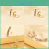 Row Double Fashionable Rhinestone Earrings Set With Asymmetric Design