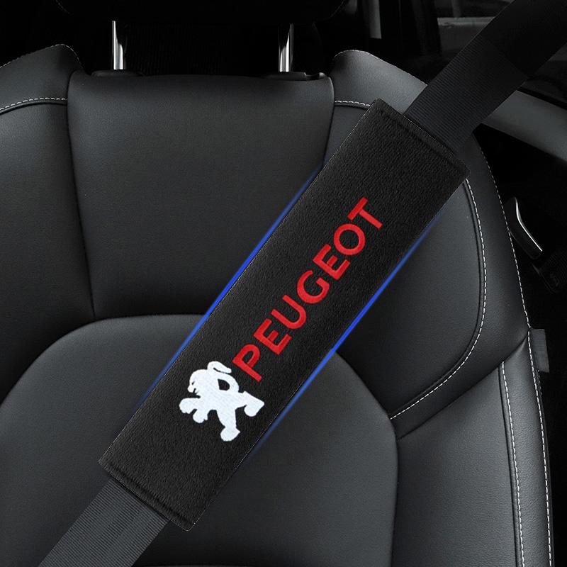 Car Seat Shoulder Belt Cover Protector Pad Auto Accessories For Peugeot 308 408 508 RCZ 208 3008 2008 206 207 108 406 407 408 206 207 208 306 307