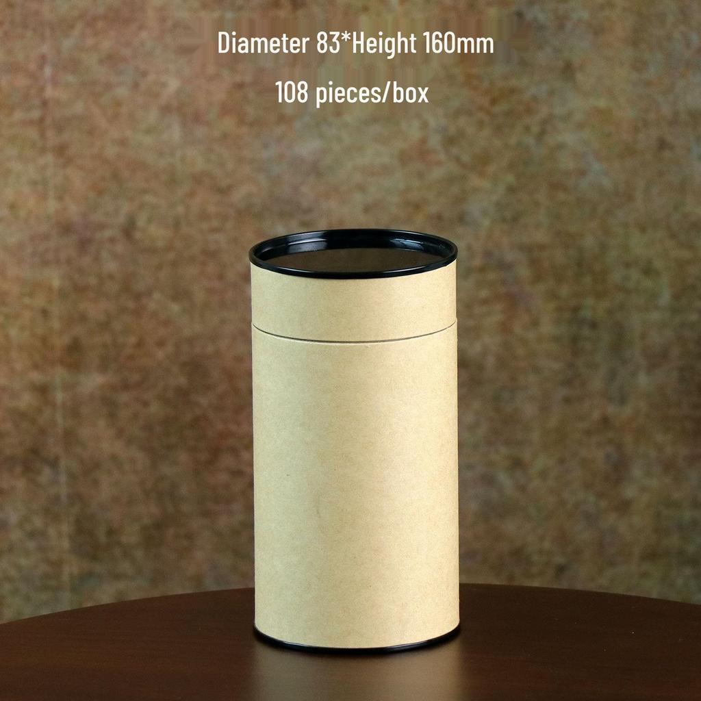 Retro Cowhide Paper Tea Can: Green & White Tea Storage Box