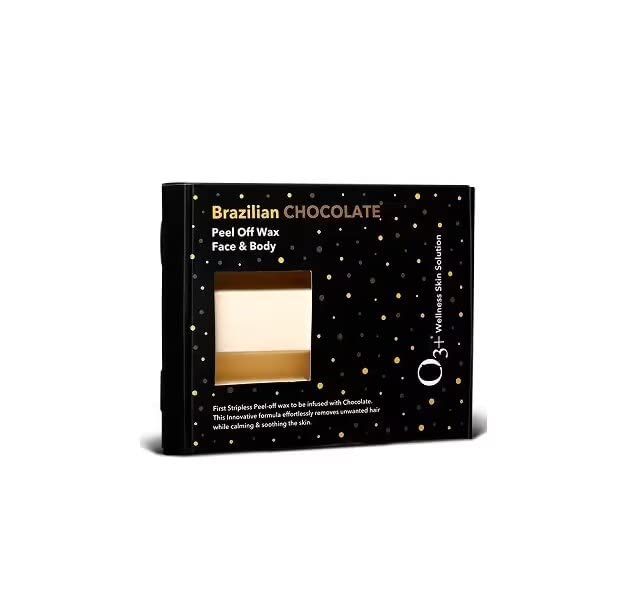 O3+ Brazilian Chocolate Strip-less Peel Off Wax 330 g Smooth Hair Removal Nourishing Wax
