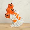 Halloween Ornament Ghost Hug Pumpkin Shape Resin Statue Halloween Table Shelf Office Desktop Decoration