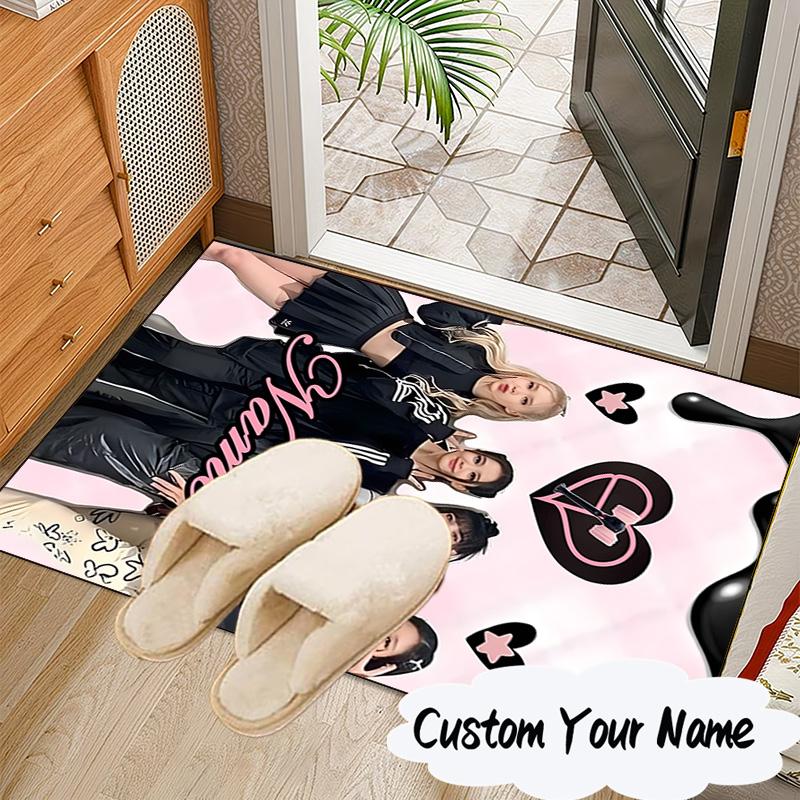 Custom Name K-pop Stars Shine Bright Carpet, Chair Rug,Area Rug for Office Bedroom living rooms bedroom, Doormat decor Christmas fan gifts