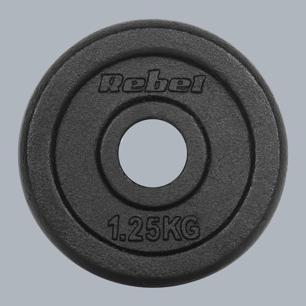 Cast Iron Weight Set 4X1.25Kg 6Kg Hole 31Mm Classic Plate Rebel