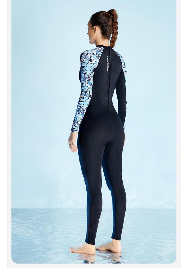 DIVE&SAIL Women's One-Piece Lycra Wetsuit: Quick-Dry Sun Protection for Surfing, Snorkeling & Swimming