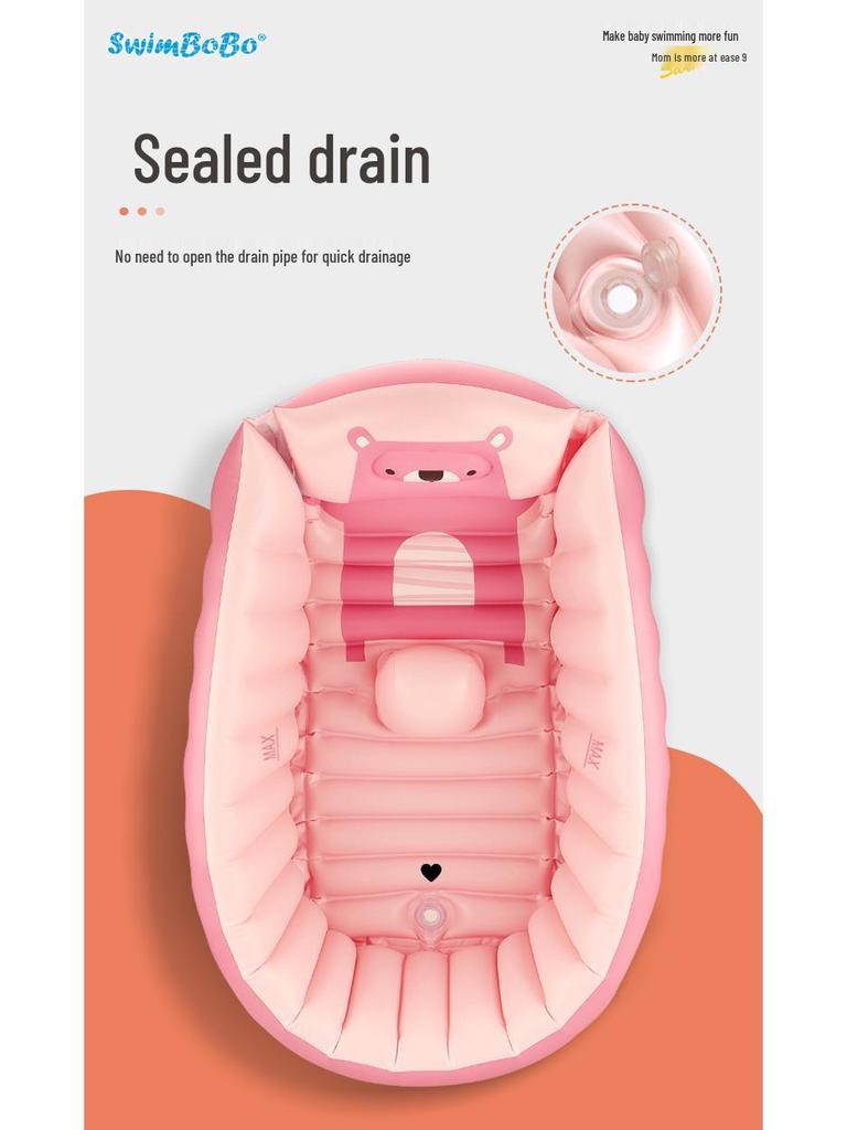 Swimbobo Foldable Inflatable Baby Bathtub - Thickened and Portable for Travel and Home Use
