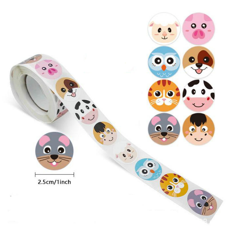 Wholesale Animal Stickers Loved By Children Early Childhood Encourage Reward Brave Favorite Cute Adhesive Labels 100Pcs