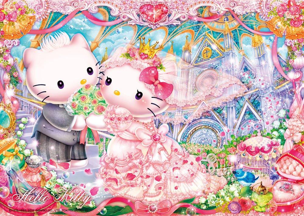 108-piece jigsaw puzzle: Hello Kitty Royal Wedding (18.2 x 25.7 cm)