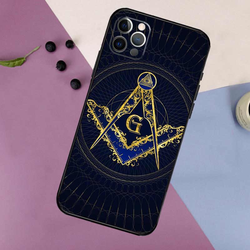 Freemasonry Logo Symbol Phone Case For iPhone 16 15 14 13 12 11 17 Pro Max 13 mini 16 Plus 16e 17 Air Bumper Cover