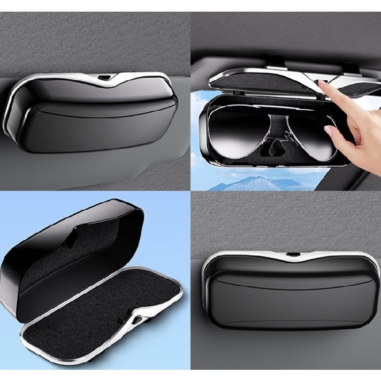 Not Slip Car Sun Visors Eyeglass Holder Scratchproof Lined Compartment Eyewear Storage for Driving Storage