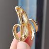 Korean Style Rhinestone Banana Brooch: Cute Lapel Pin & Bag Pendant