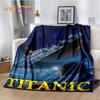Coperta Stampa 3D Poster Film Titanic, Morbida Coperta Plaid per Casa Camera da Letto Letto Divano Picnic Viaggio Ufficio Coperta Riposo Bambini