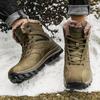 Mens Plus Size 40-48 Winter Boots Waterproof Outdoor Men Boots Ankle Snow Boots High Men Footwear