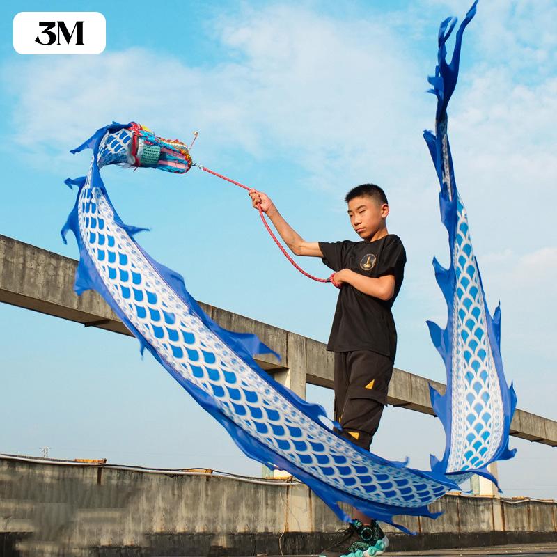 

Реквізит для танцю дракона в китайському стилі 3/5 м для дитячого карнавального фестивалю. Китайський Новий рік. Квадратна вистава. Смішний реквізит для тренувань.