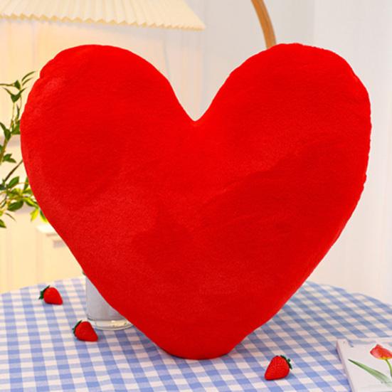 Heart Pillow Thick Elastic Cozy Fully Stuffed Room Decor Pillow Solid Color Colorfast Plush Sofa Living Room Bedside Bed Cushion Toy Photo Prop